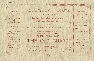 Notice for entertainment at the Assembly Rooms