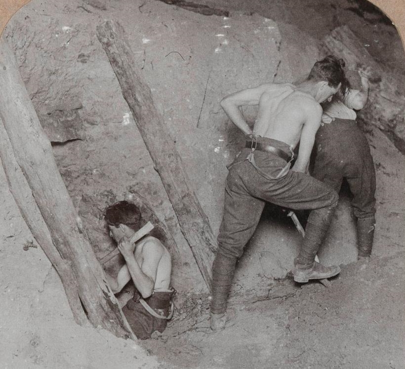 Royal Engineers tunneling - National Army Museum, Out of Copyright