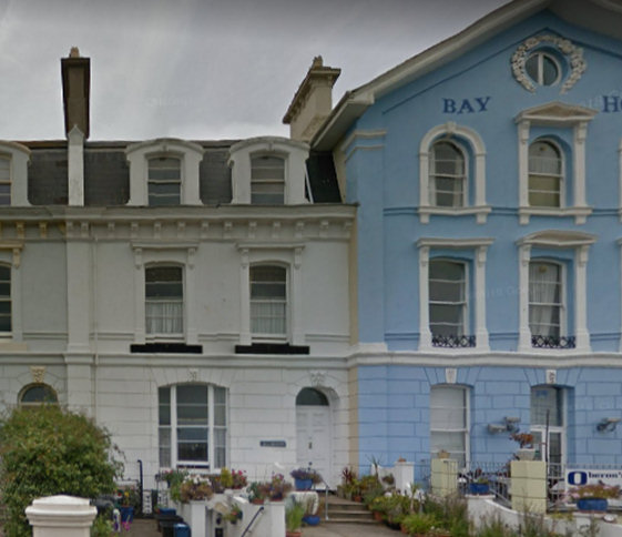 14 Powderham Terrace, Teignmouth (white building). Image Capture Aug: 2018 © Google 2019