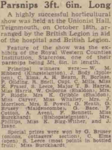 Clipping exeter and Plymouth Gazette 1945