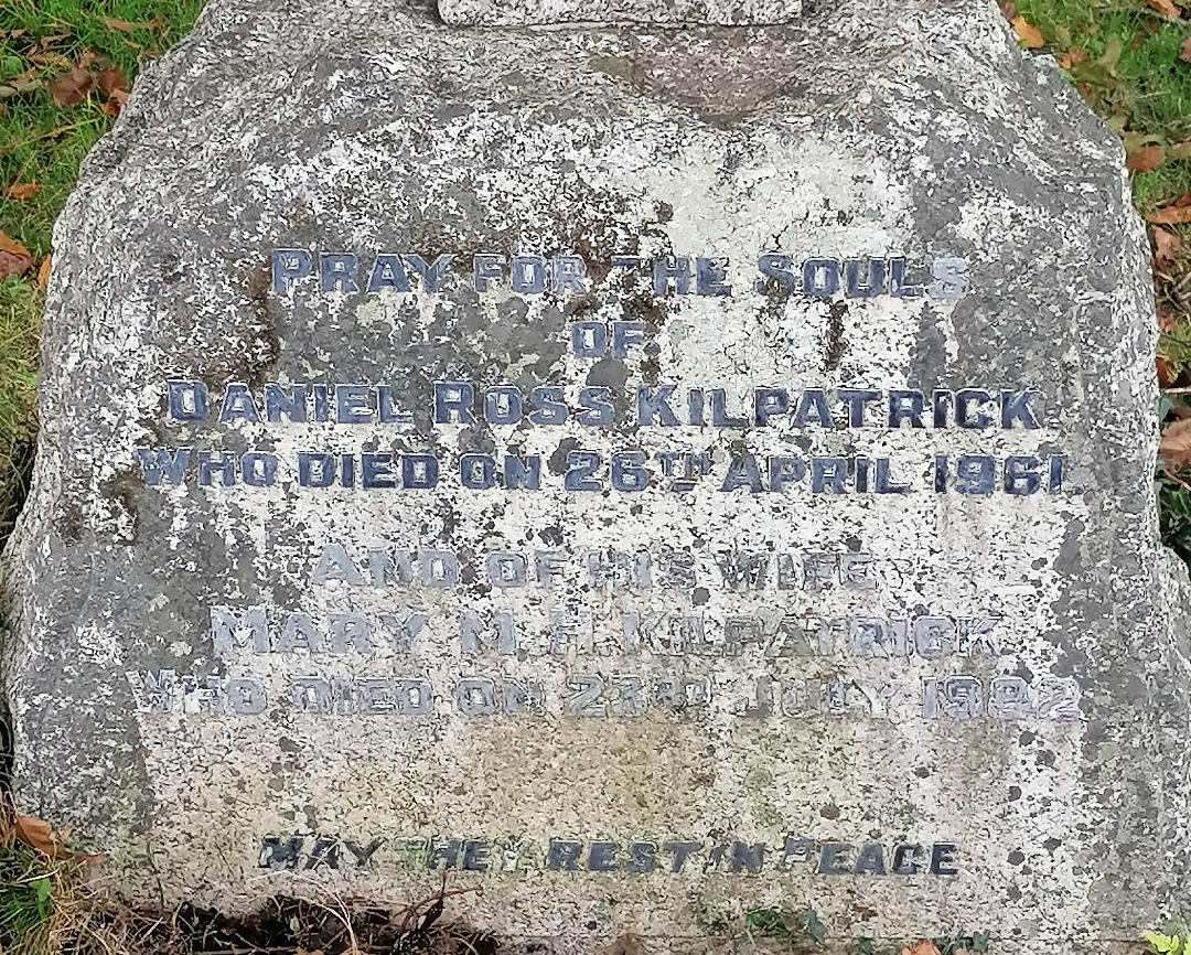 Daniel Ross Kilpatrick headstone