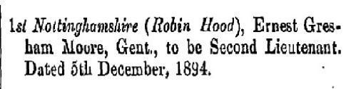 London Gazette 4th of December 1894