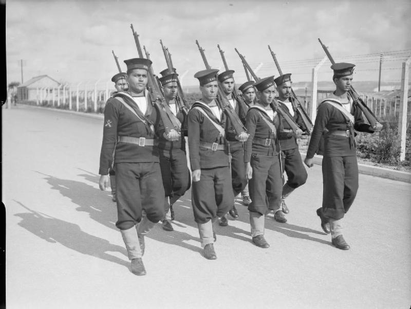 Royal Indian Navy men training at Stamshaw training camp, Portsmouth 8th July 1942