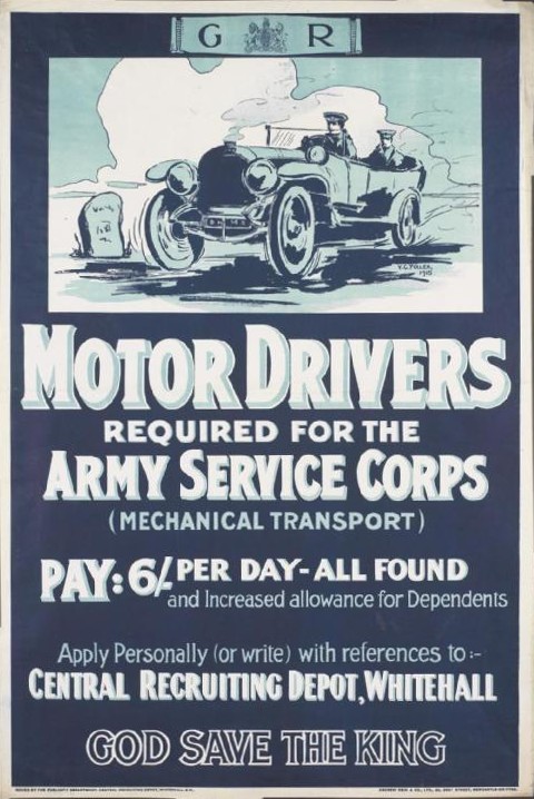 Army Service Corps Recruiting poster 1915