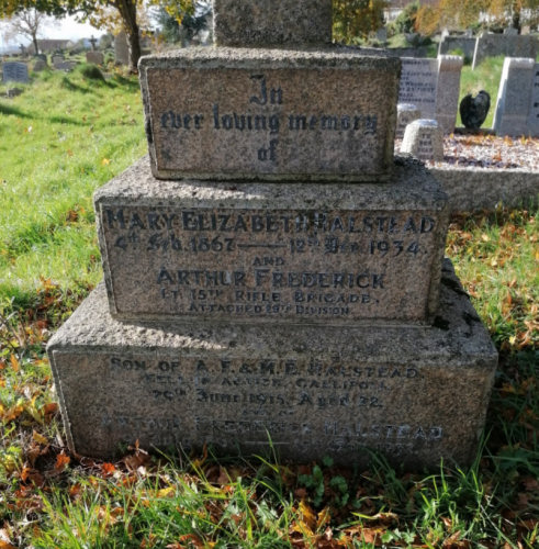 Halstead family gravestone at Teignmouth Cemetery