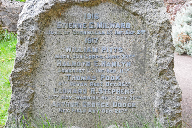 Memorial in Cofton, Devon