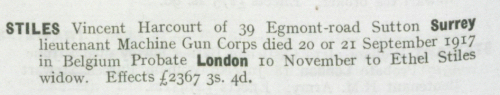 Clipping relating to Vincent's will