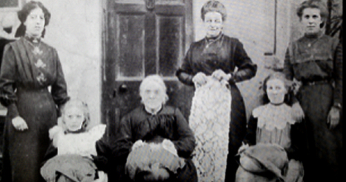 Ralph's mother with the Shaldon Lace-making School