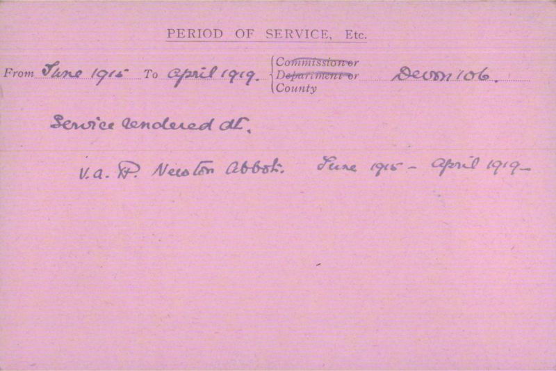 Voluntary Aid Detachment (VAD) Card. ©2018 British Red Cross (CC BY-NC 2.0 UK)