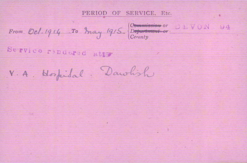 Voluntary Aid Detachment (VAD) Card. ©2018 British Red Cross (CC BY-NC 2.0 UK)