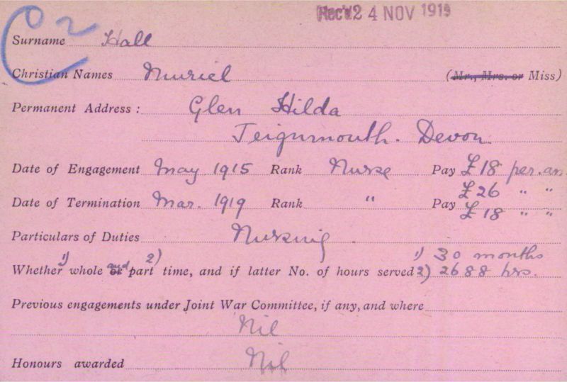 Voluntary Aid Detachment (VAD) Card. ©2018 British Red Cross (CC BY-NC 2.0 UK)