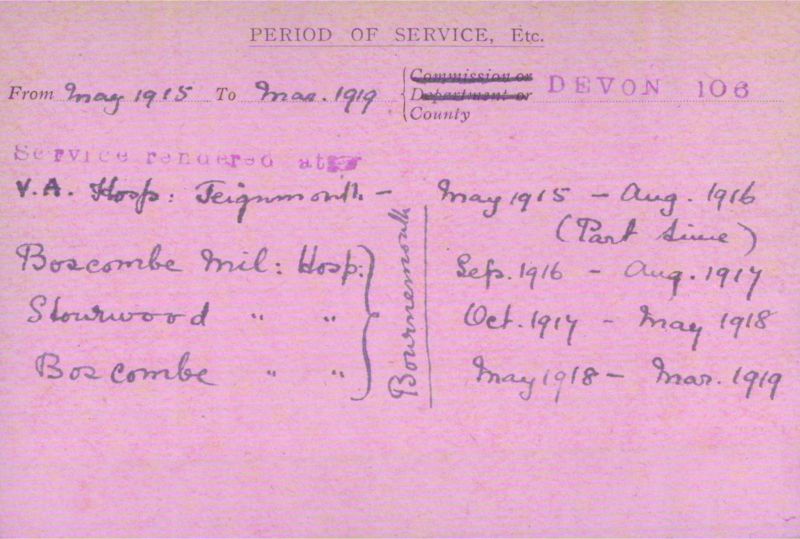Voluntary Aid Detachment (VAD) Card. ©2018 British Red Cross (CC BY-NC 2.0 UK)