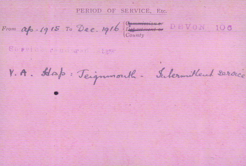 Voluntary Aid Detachment (VAD) Card. ©2018 British Red Cross (CC BY-NC 2.0 UK)