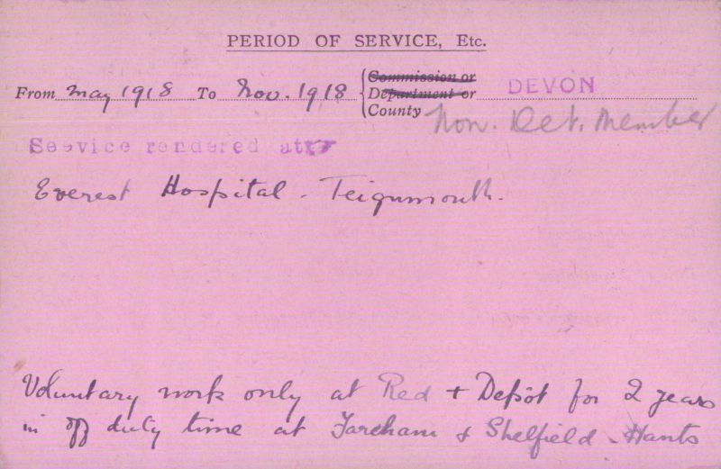 Voluntary Aid Detachment (VAD) Card. ©2018 British Red Cross (CC BY-NC 2.0 UK)