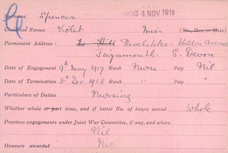Voluntary Aid Detachment (VAD) Card. ©2018 British Red Cross (CC BY-NC 2.0 UK)