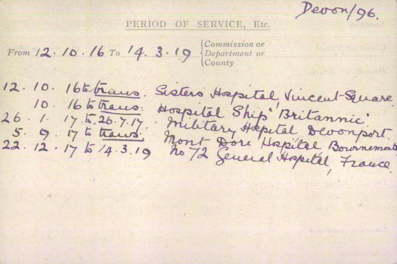 Voluntary Aid Detachment (VAD) Card. ©2018 British Red Cross (CC BY-NC 2.0 UK)