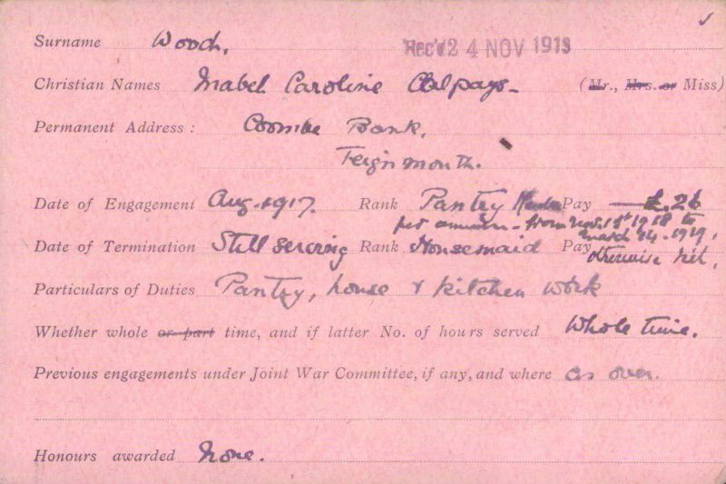 Voluntary Aid Detachment (VAD) Card. ©2018 British Red Cross (CC BY-NC 2.0 UK)